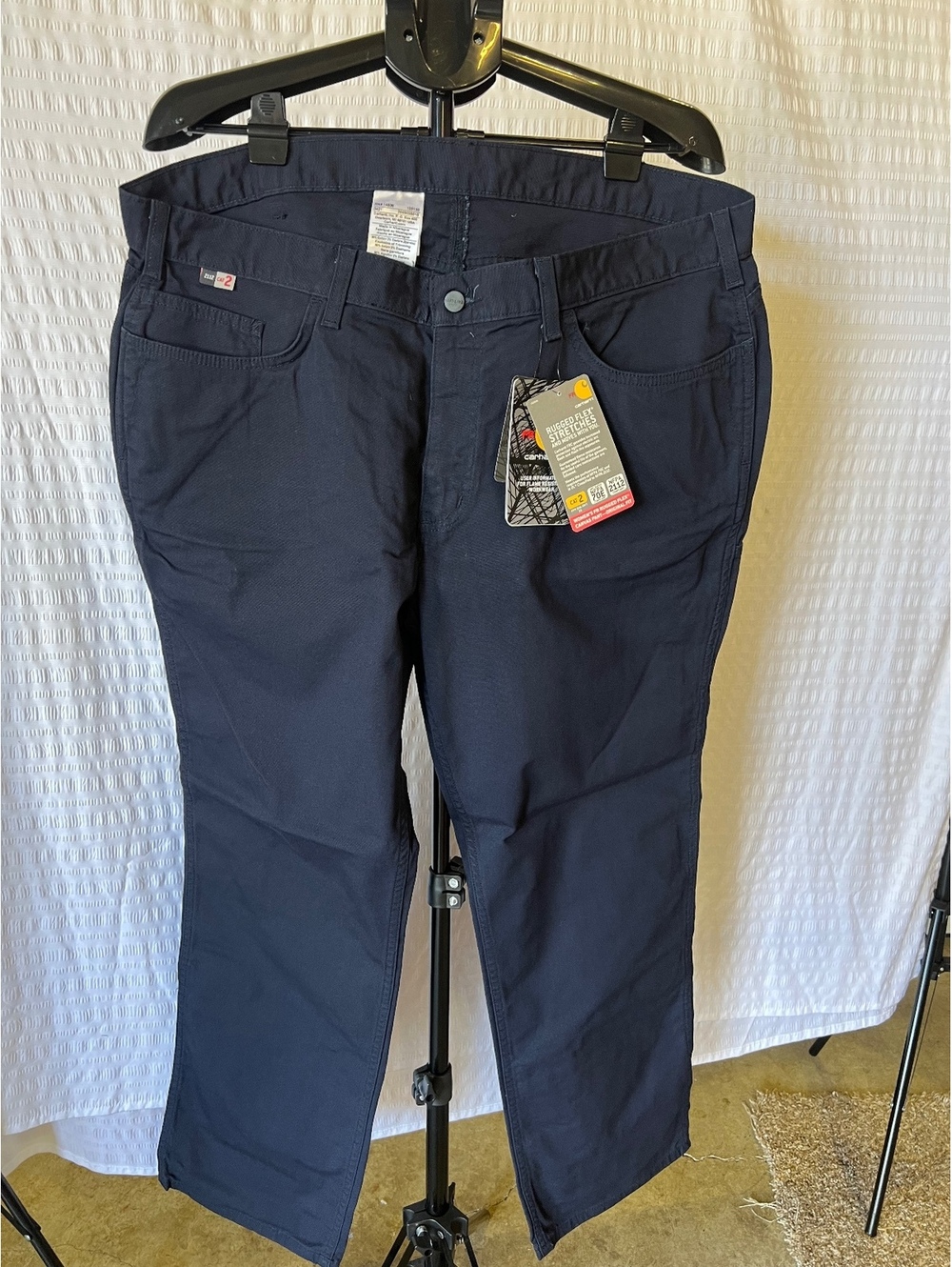 Carhartt Women’s 20R FR Rugged Flex Canvas Work Pants Navy NWT 102689-410 CAT 2